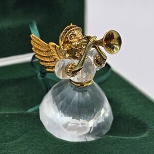 Swarovski Crystal Christmas Memories Angel 1997 Ornament w/ Original Box & COA